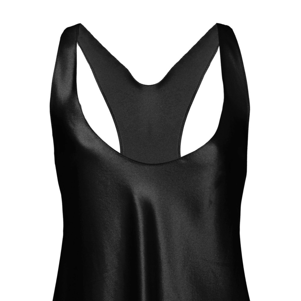 JUAN CARLOS OBANDO Satin Slinky Evening Black Tank NWT *Sz. 6*